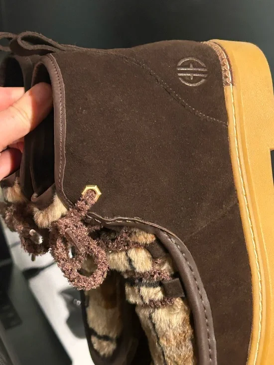 Cole Haan Summit Chukka Boots Shearling Lined Brown Women’s 6 NWOT - Picture 3 of 13